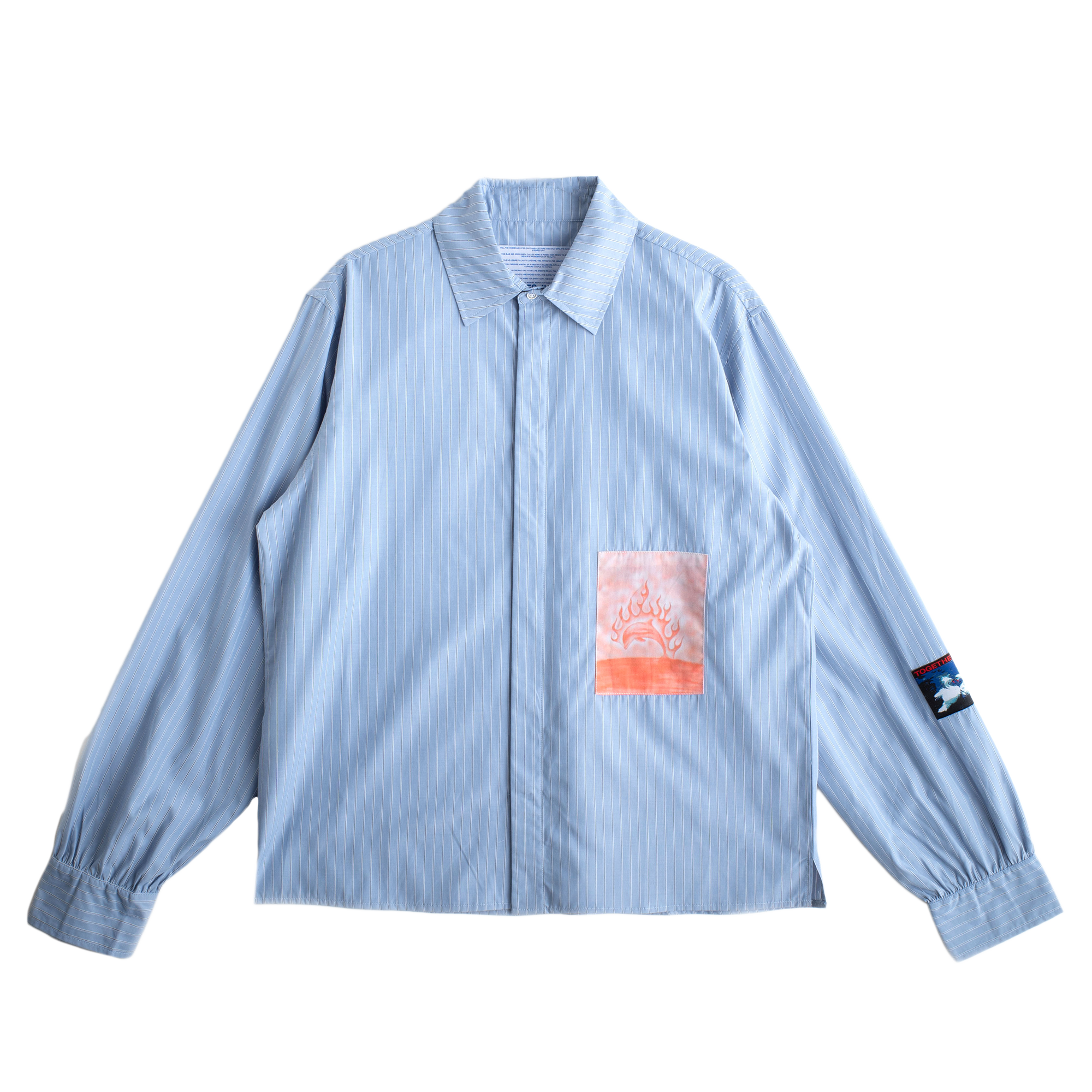 Jungles Jungles Flaming Dolphin Business Shirt Blue