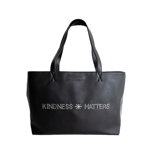 Jungles Jungles Kindness Matters Recycled Leather Bag Black