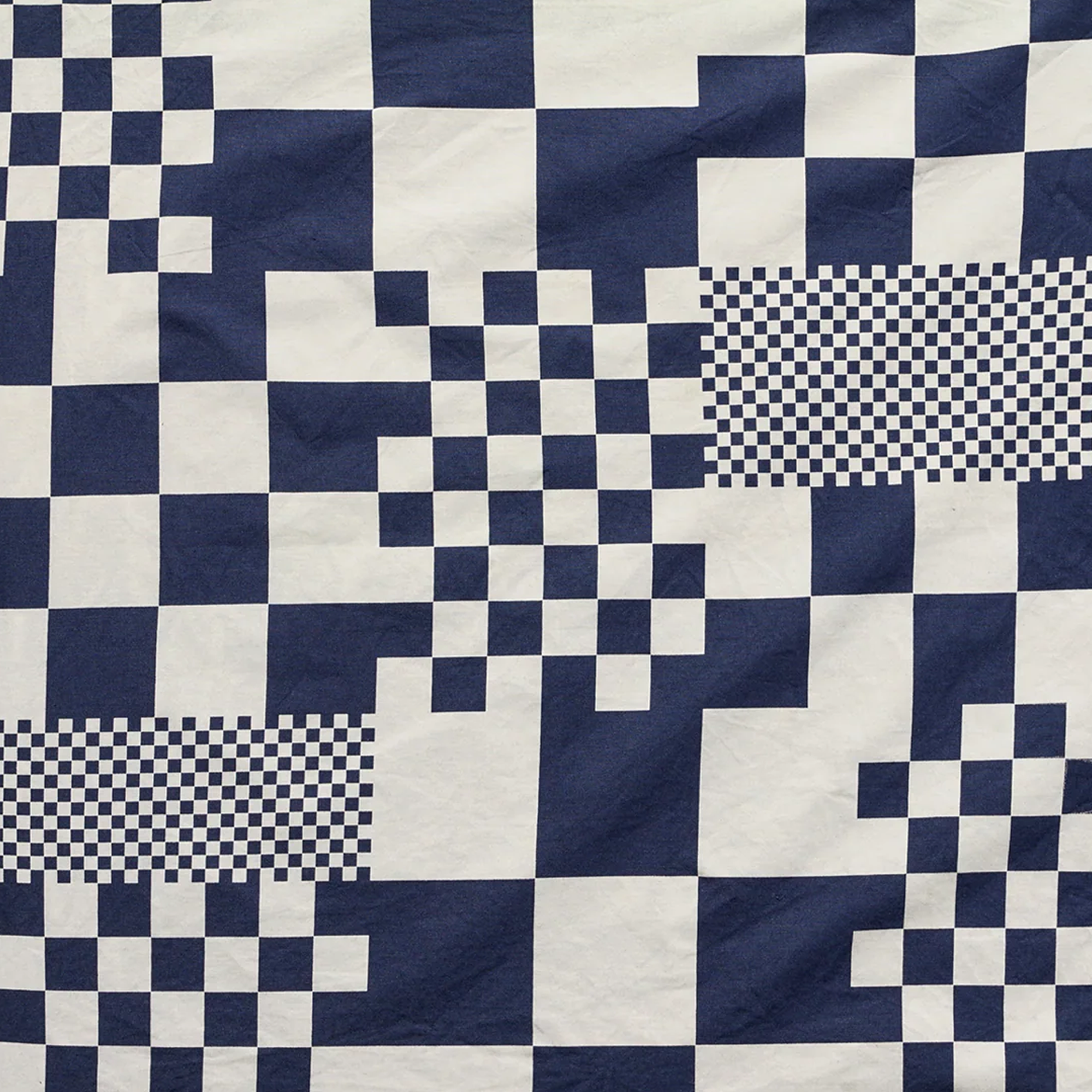 Engineered Garments Printed Bandana Navy Checker