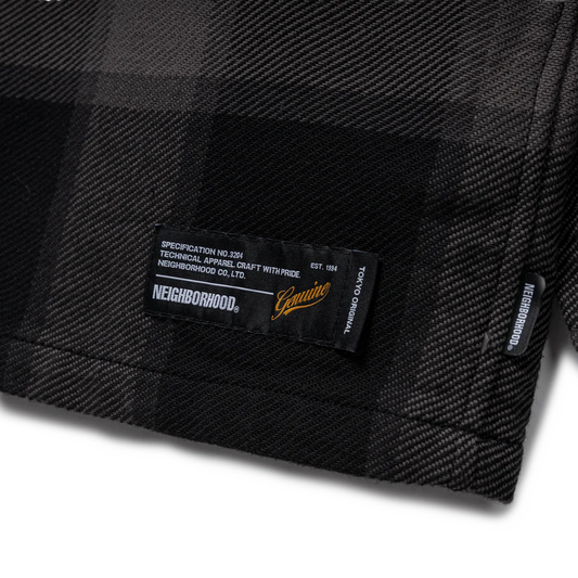 Neighborhood Buffalo Check Shirt Long Sleeve Gray 252BENH-SHM02