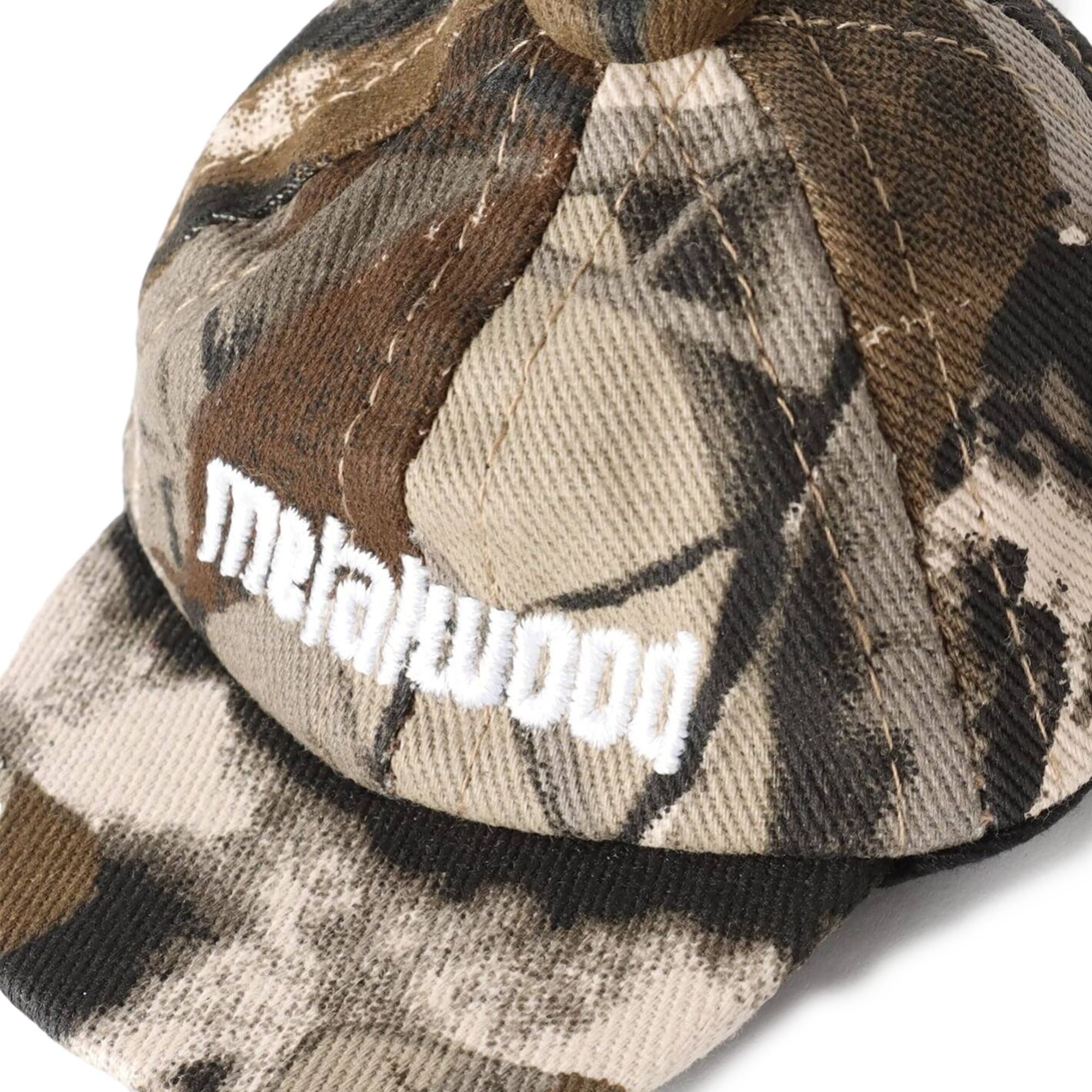 Metalwood Camo Hat Keychain Real Leaf Camo