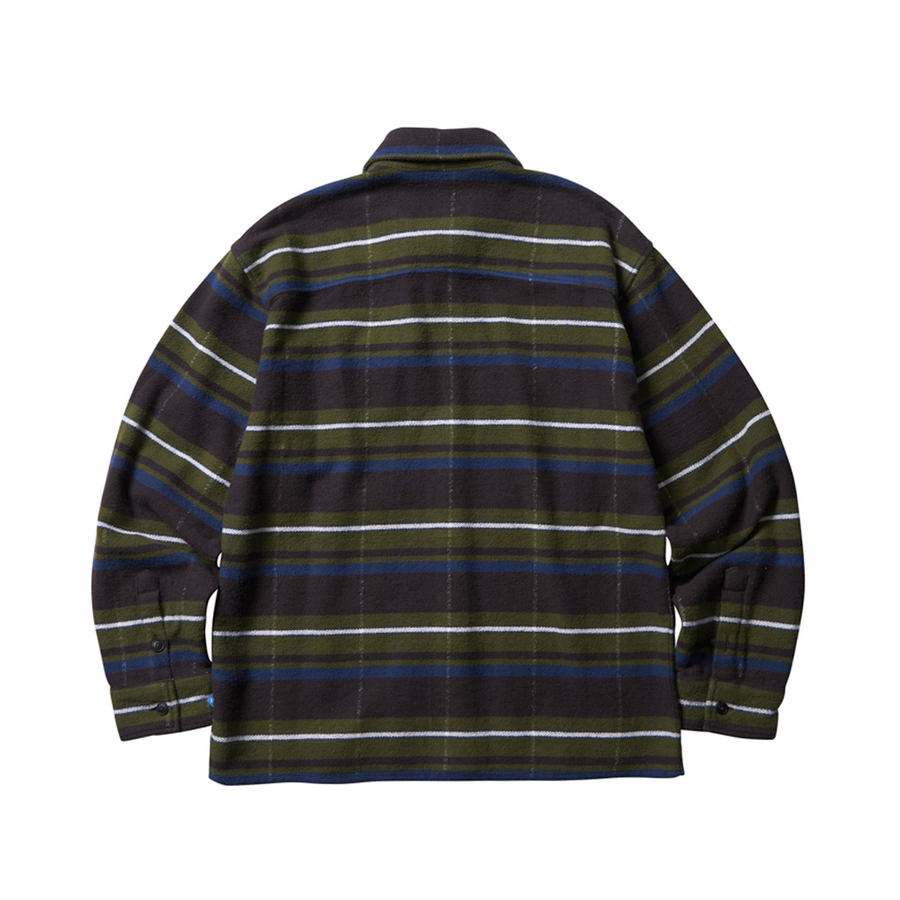 Liberaiders | Stripe Flannel Shirt | Green | 751012303