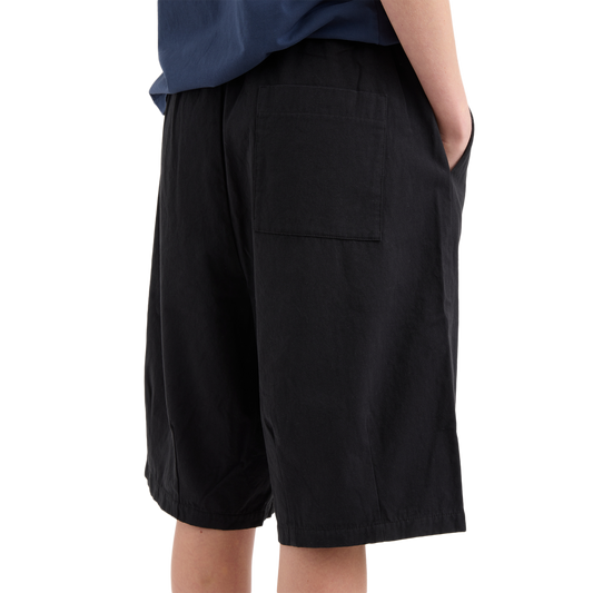 Pseushi Elasticated Cotton Shorts Black