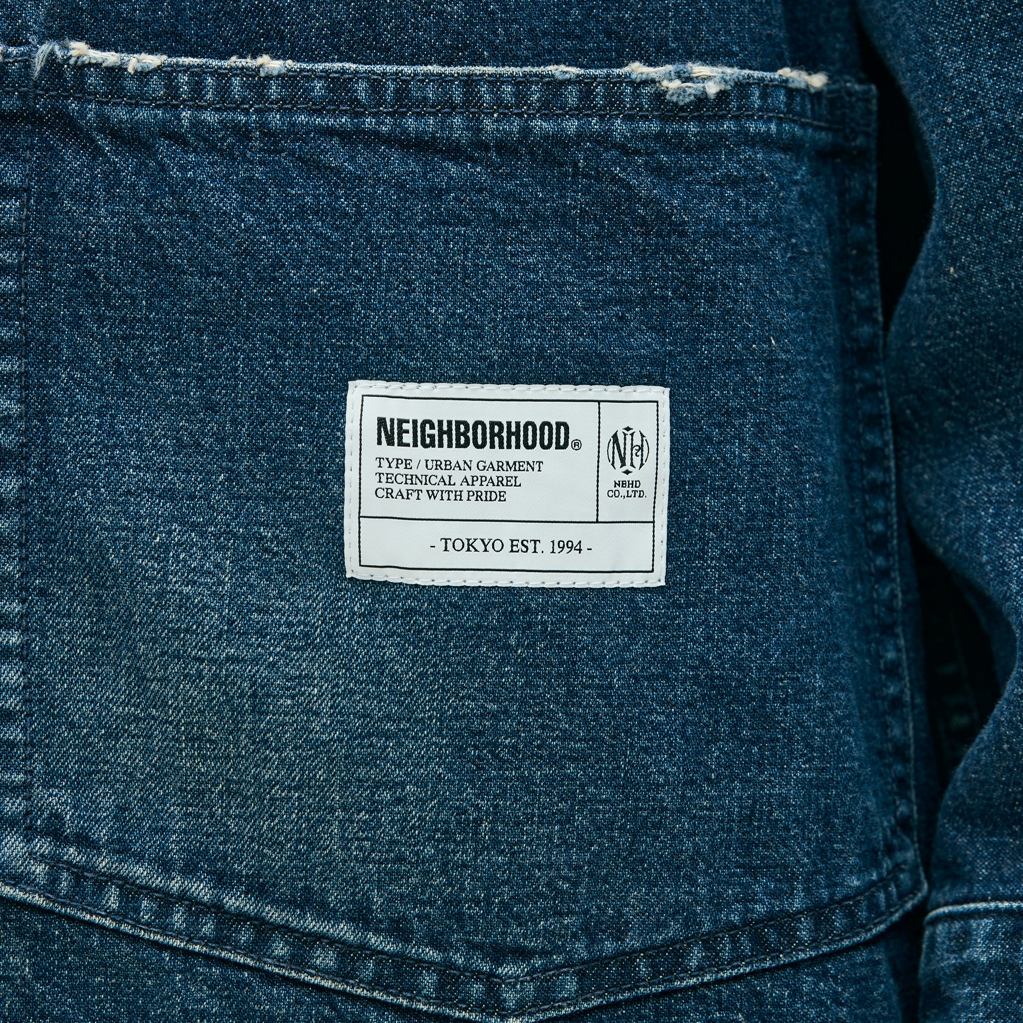Neighborhood Washed Denim Coverall Jacket Indigo
