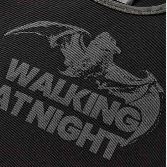 ROA Women's Guniy Ribbed Baby T-Shirt Washed Black