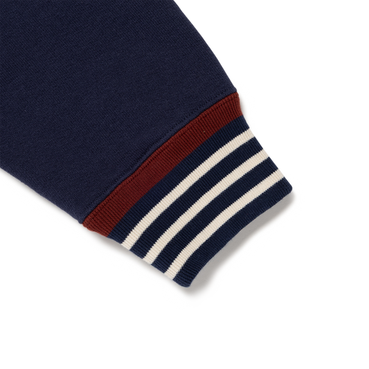 Human Made Striped Rib Sweatshirt Navy HM31CS021