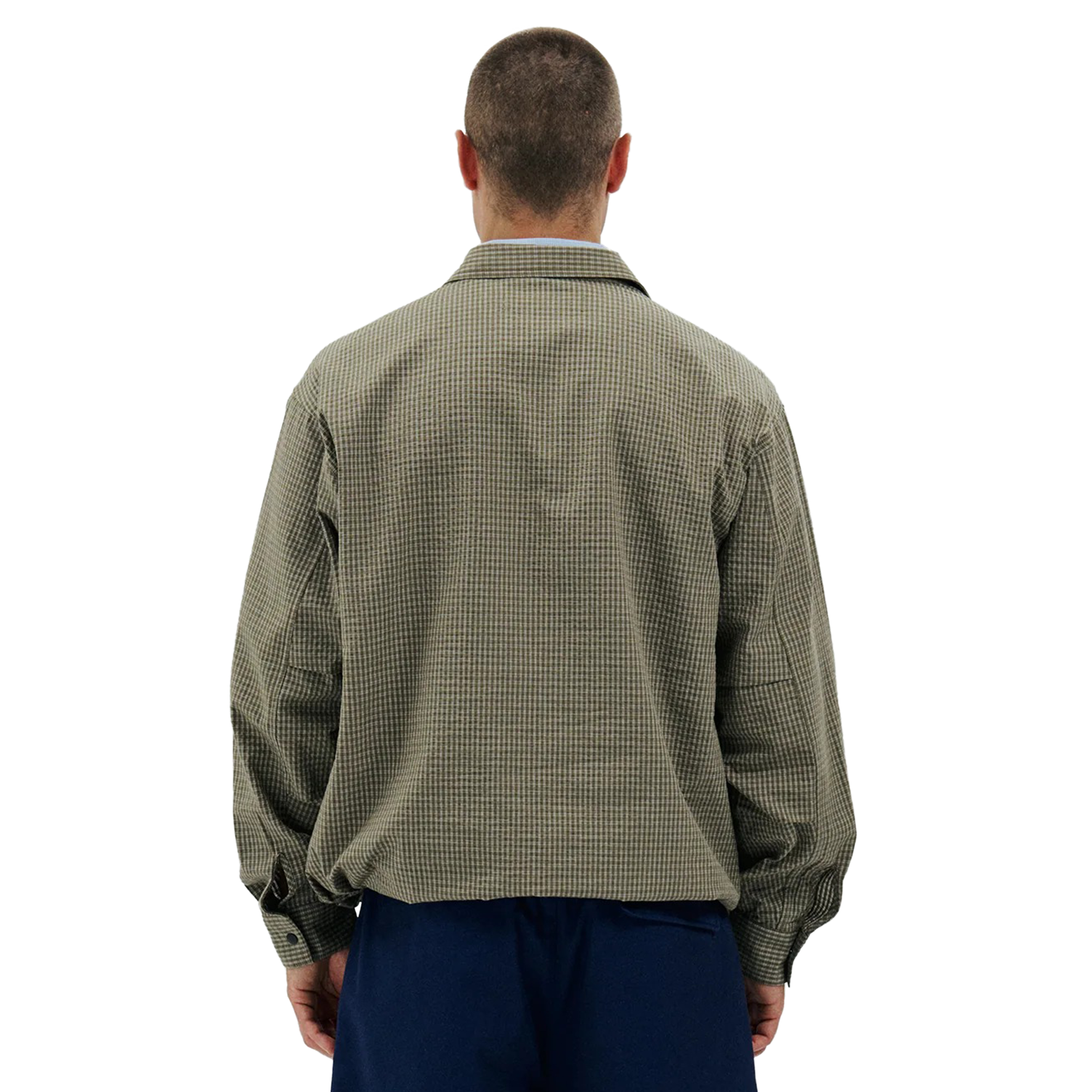 Metalwood Plaid Tactical Overshirt Green/White