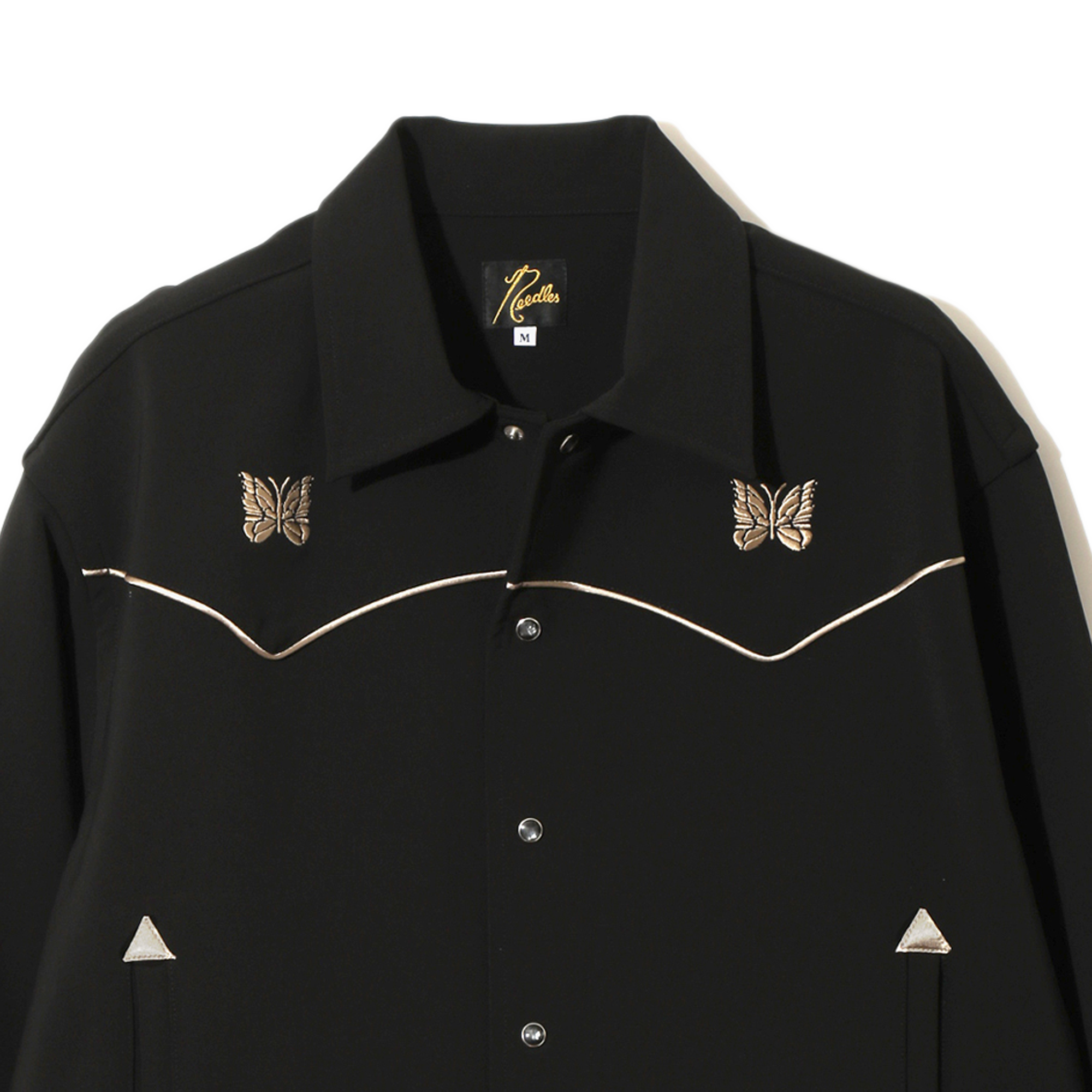 Needles Piping Cowboy Jacket Poly Double Cloth Black