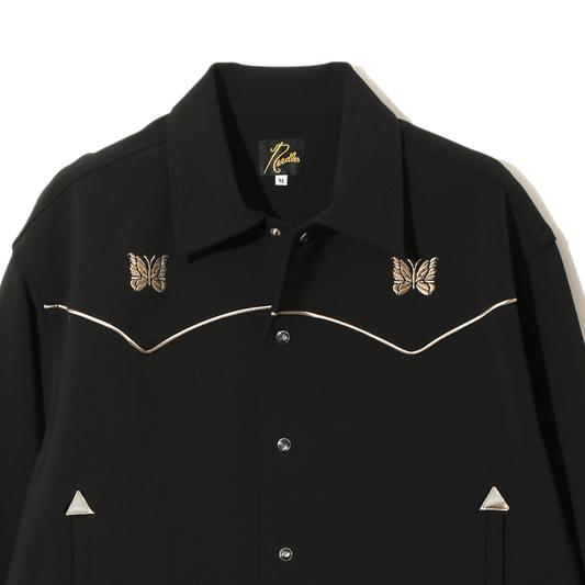 Needles Piping Cowboy Jacket Poly Double Cloth Black