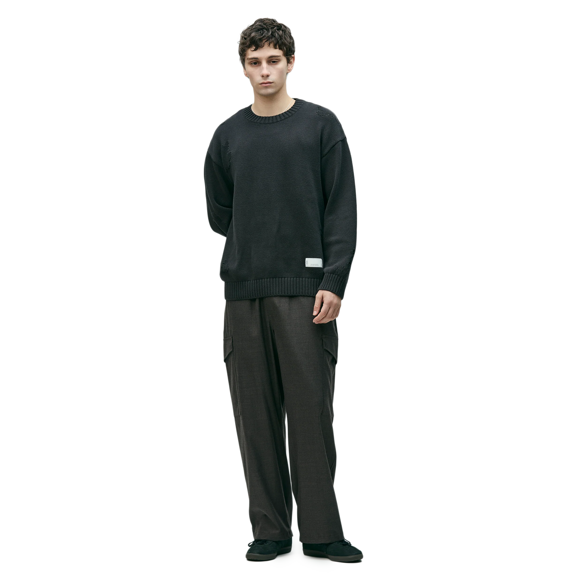 Neighborhood Savage Crewneck Sweater Charcoal