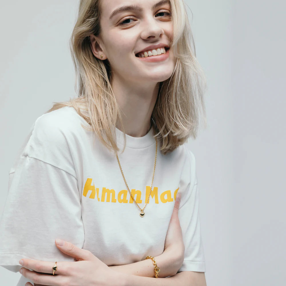 Human Made Heart Silver Necklace Gold HM29GD071G