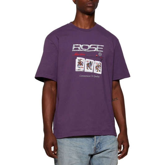 Martine Rose Classic T-Shirt Purple Wine Playing Cards 2