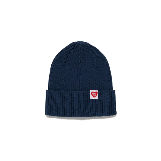 Human Made Cotton Rib Beanie Navy HM31GD107