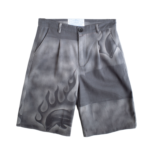 Jungles Jungles Flaming Dolphin Jorts Grey Denim