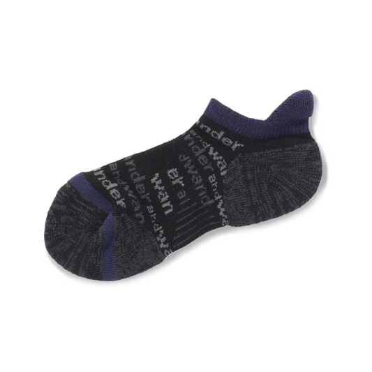 and wander And Wander Wool Short Socks Black