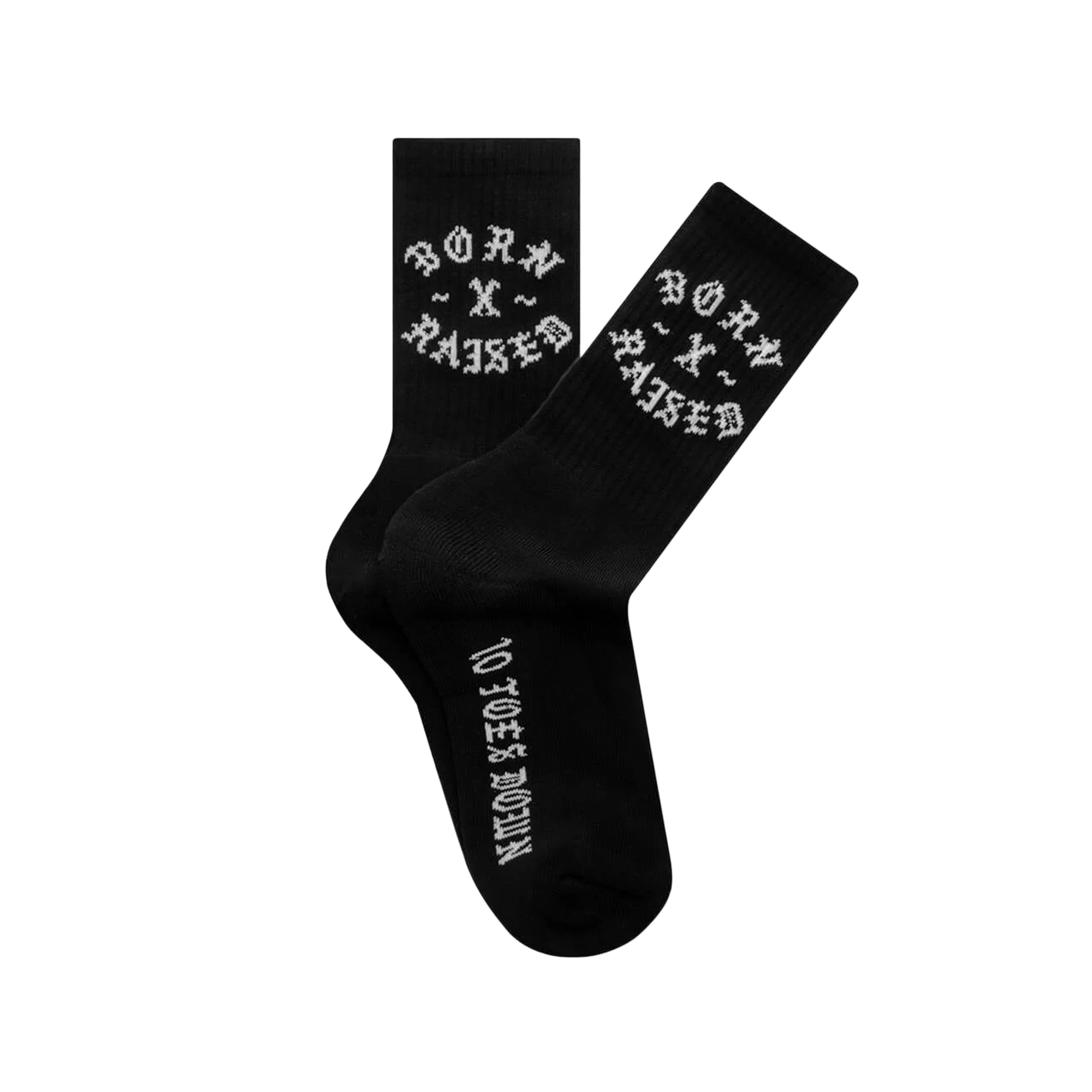 Born x Raised 10 Toes Down Rocker Socks Black