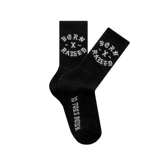 Born x Raised 10 Toes Down Rocker Socks Black