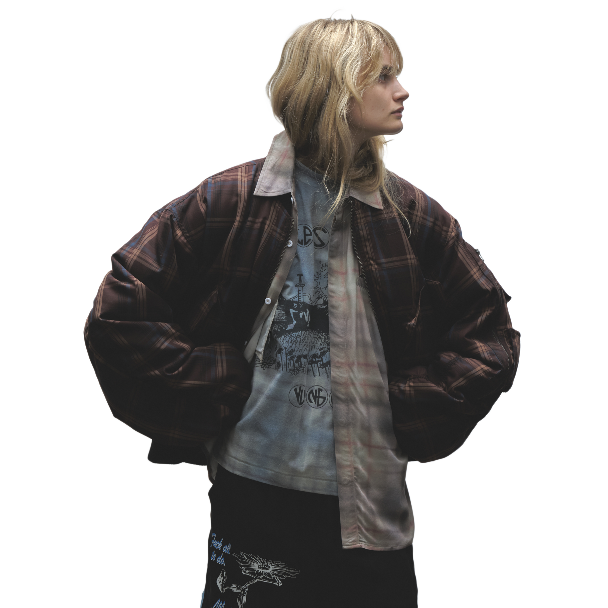 Jungles Jungles Airbrush Plaid Button Up Plaid