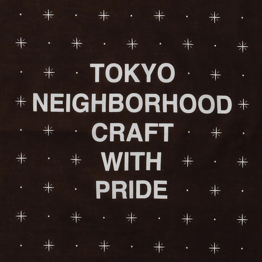 Neighborhood Line Pattern Bandana Brown