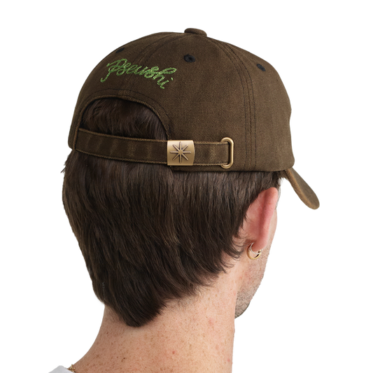 Pseushi Washed Canvas Cap Brown