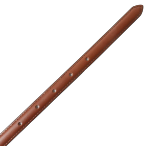 Needles Peace Buckle Narrow Belt Steer Leather Brown