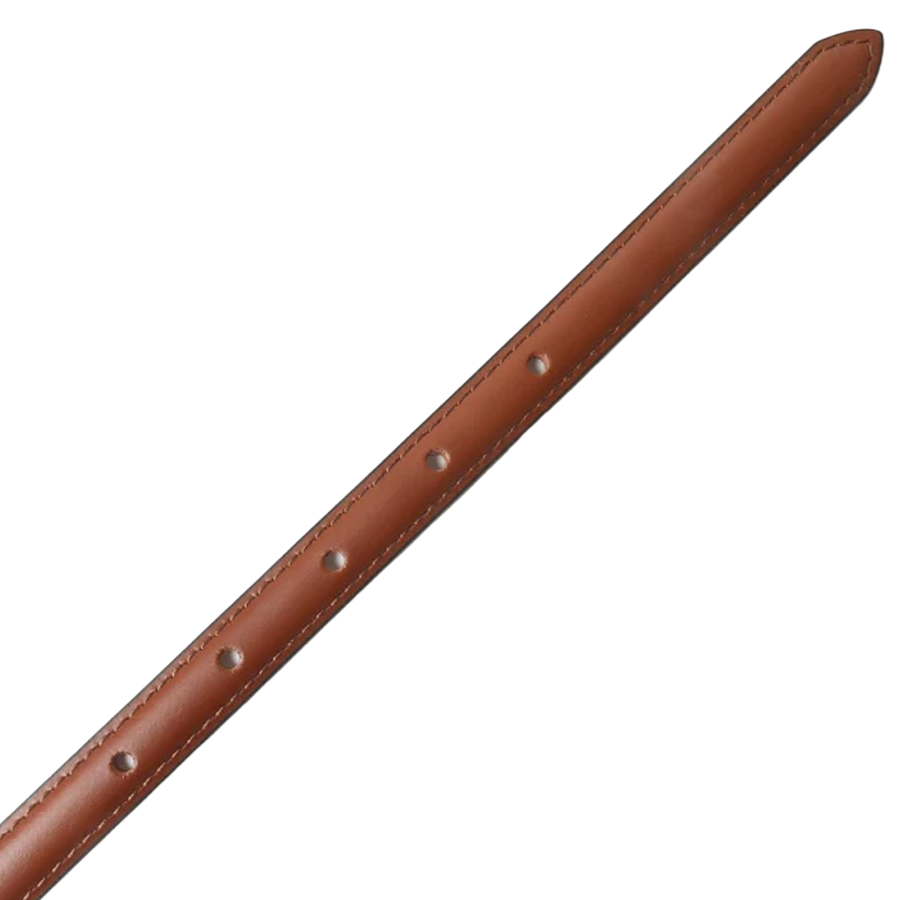 Needles Peace Buckle Narrow Belt Steer Leather Brown