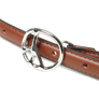 Needles Peace Buckle Narrow Belt Steer Leather Brown