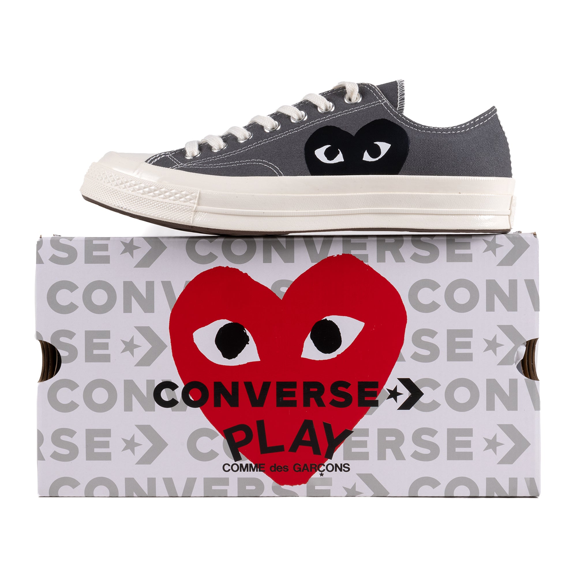 Comme Des Garcons Play x Converse CT70 Black Heart Low Top Sneakers Grey AZ-K121-001