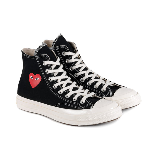 Comme Des Garcons Play x Converse CT70 Small Red Heart High Top Sneakers Black AZ-K129-001