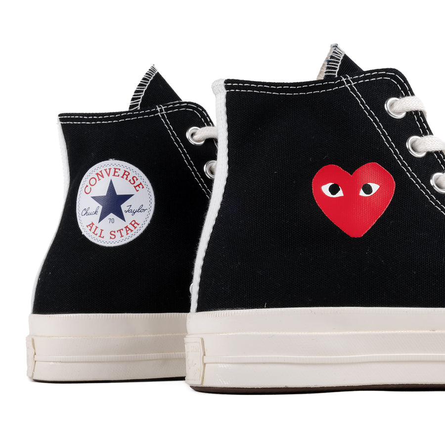 Comme Des Garcons Play x Converse CT70 Small Red Heart High Top Sneakers Black AZ-K129-001