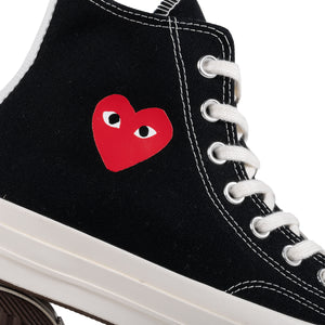Comme Des Garcons Play x Converse CT70 Small Red Heart High Top Sneakers Black AZ-K129-001