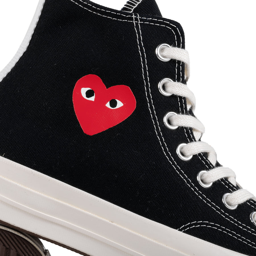 Comme Des Garcons Play x Converse CT70 Small Red Heart High Top Sneakers Black AZ-K129-001