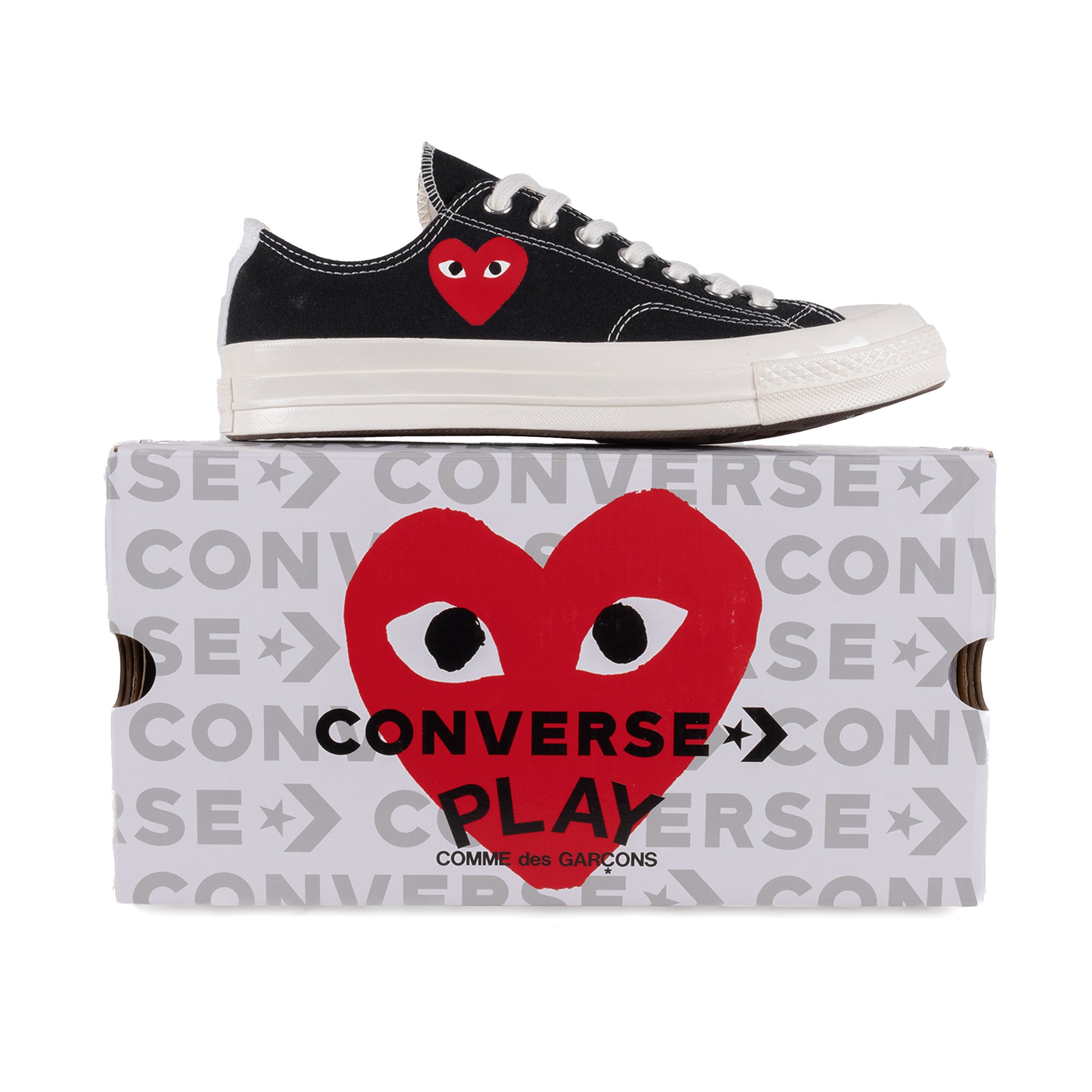 Comme Des Garcons Play x Converse CT70 Small Red Heart Low Top Sneakers Black AZ-K128-001