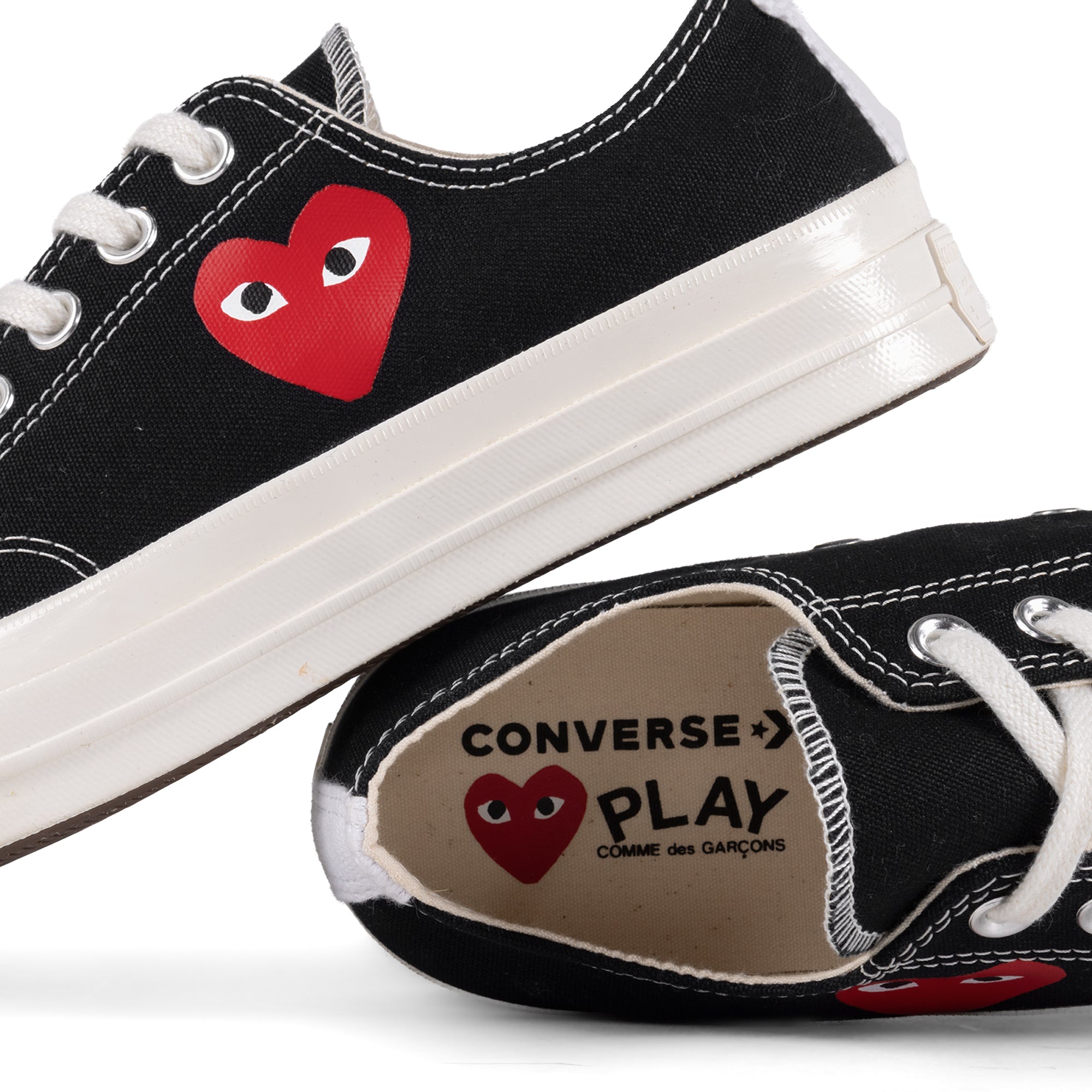 Comme Des Garcons Play x Converse CT70 Small Red Heart Low Top Sneakers Black AZ-K128-001
