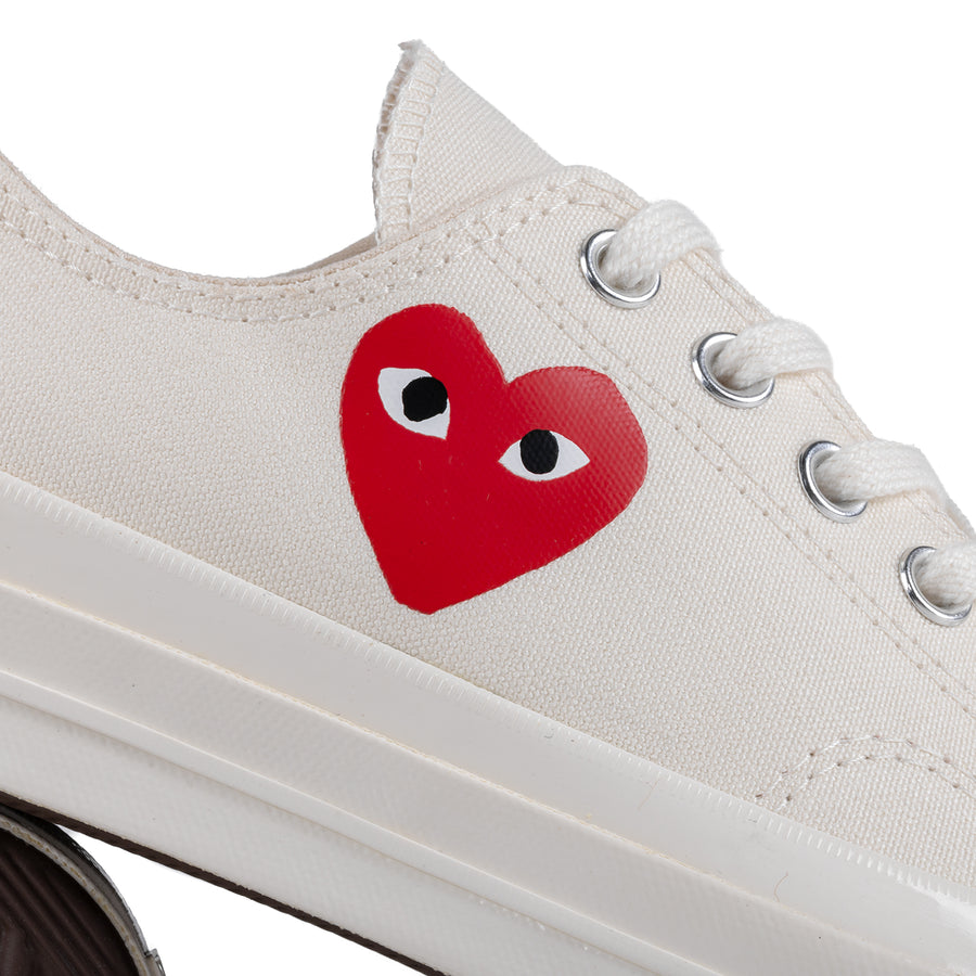Comme Des Garcons Play x Converse CT70 Small Red Heart Low Top Sneakers White AZ-K128-001