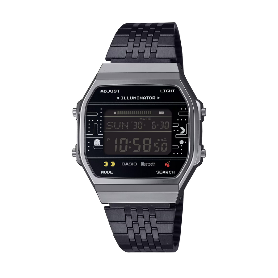 Casio Dig Pacman Collab Chrome Plated Case, Black S ABL100WEPC-1 B