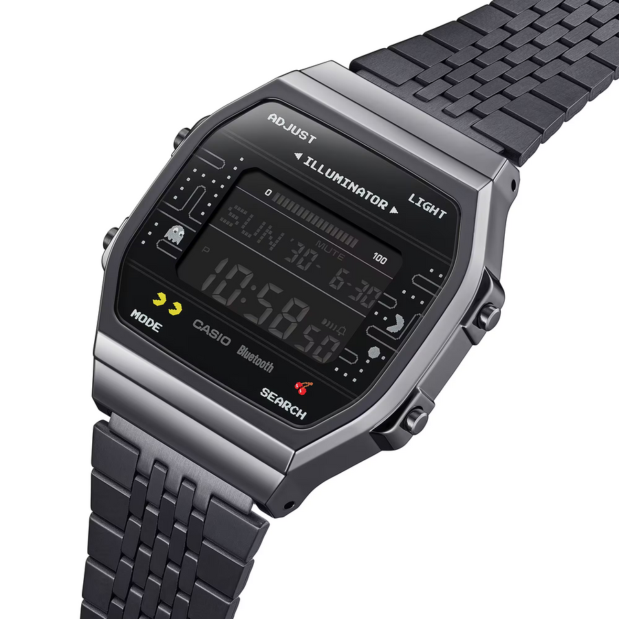 Casio Dig Pacman Collab Chrome Plated Case, Black S ABL100WEPC-1 B