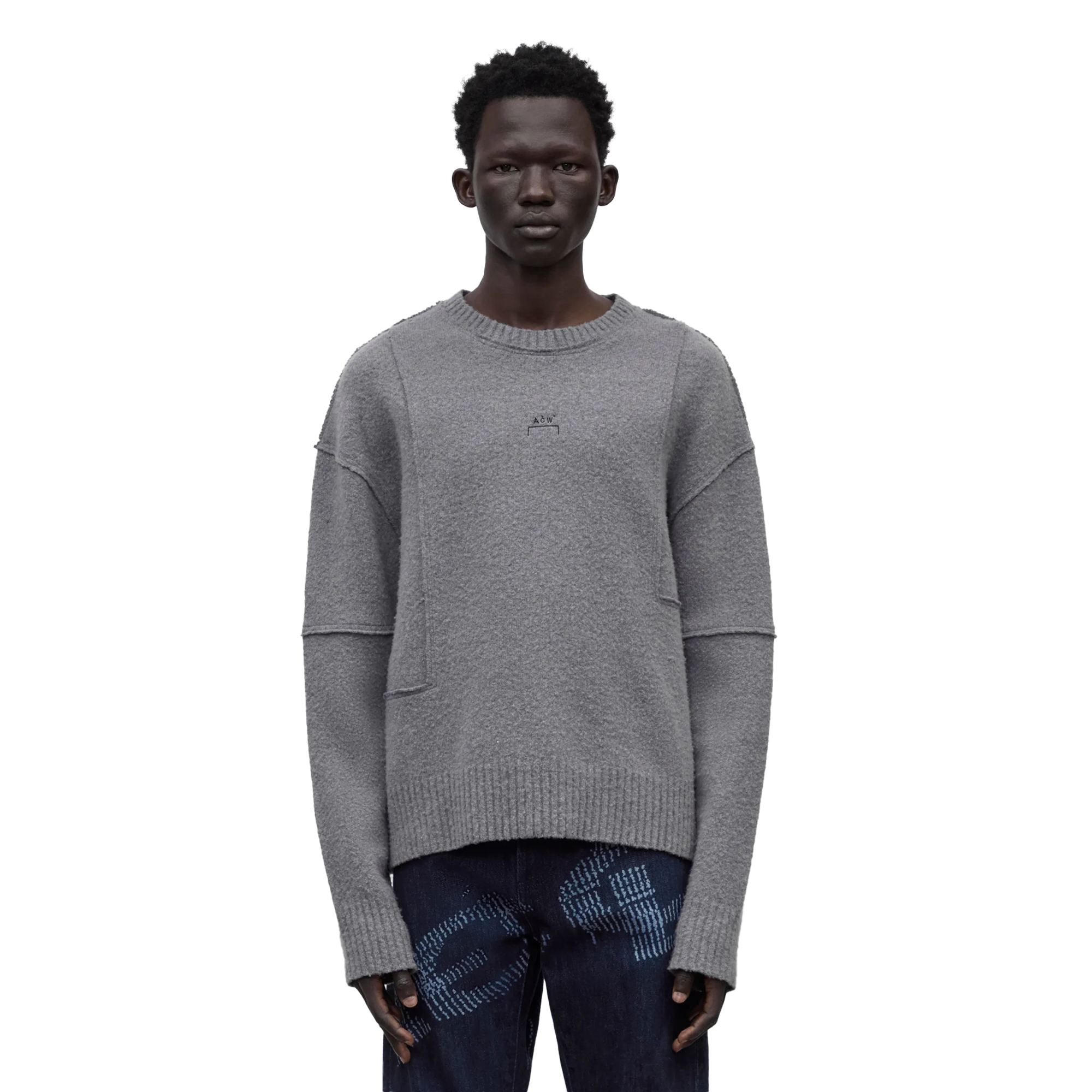 A-COLD-WALL* Construct Knit Crewneck Grey Slate