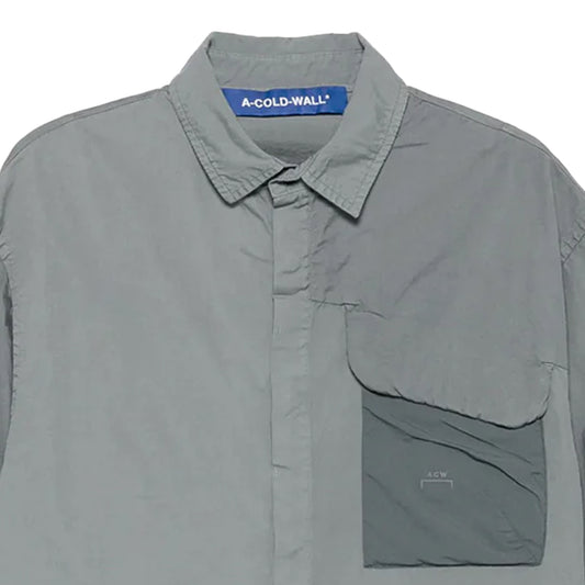 A-COLD-WALL* Brunswick Short Sleeve Shirt Grey Stone ACWMSH167