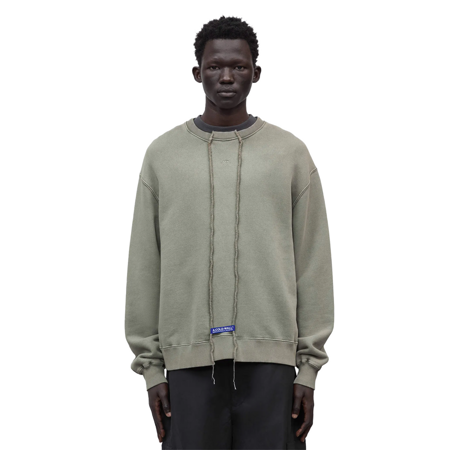 A-Cold-Wall Fracture Crewneck Grey Green-Olive Green