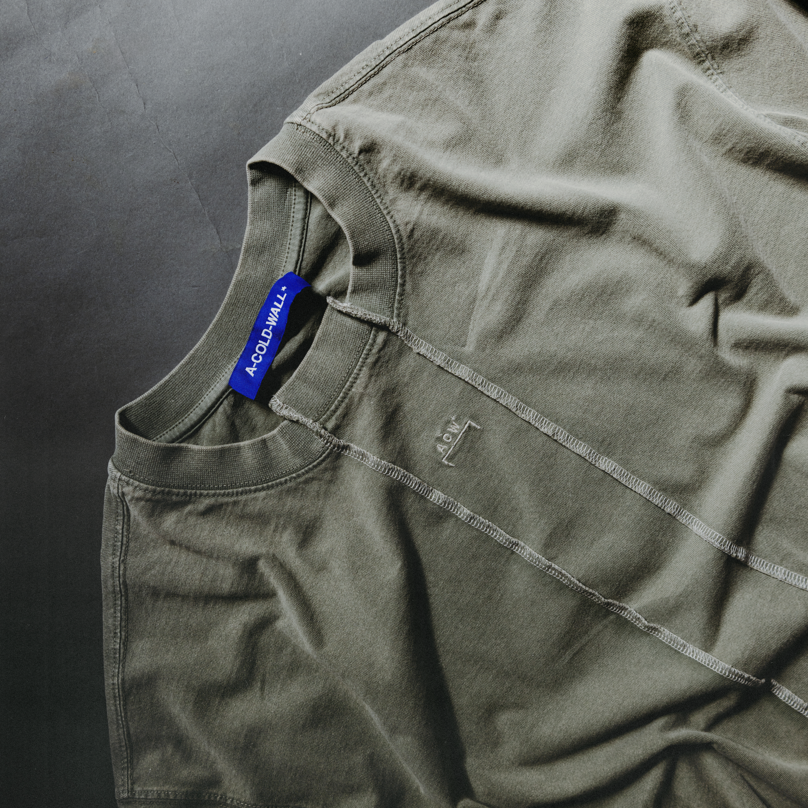 A-COLD-WALL* Fracture T-Shirt Grey-Green Olive Grey