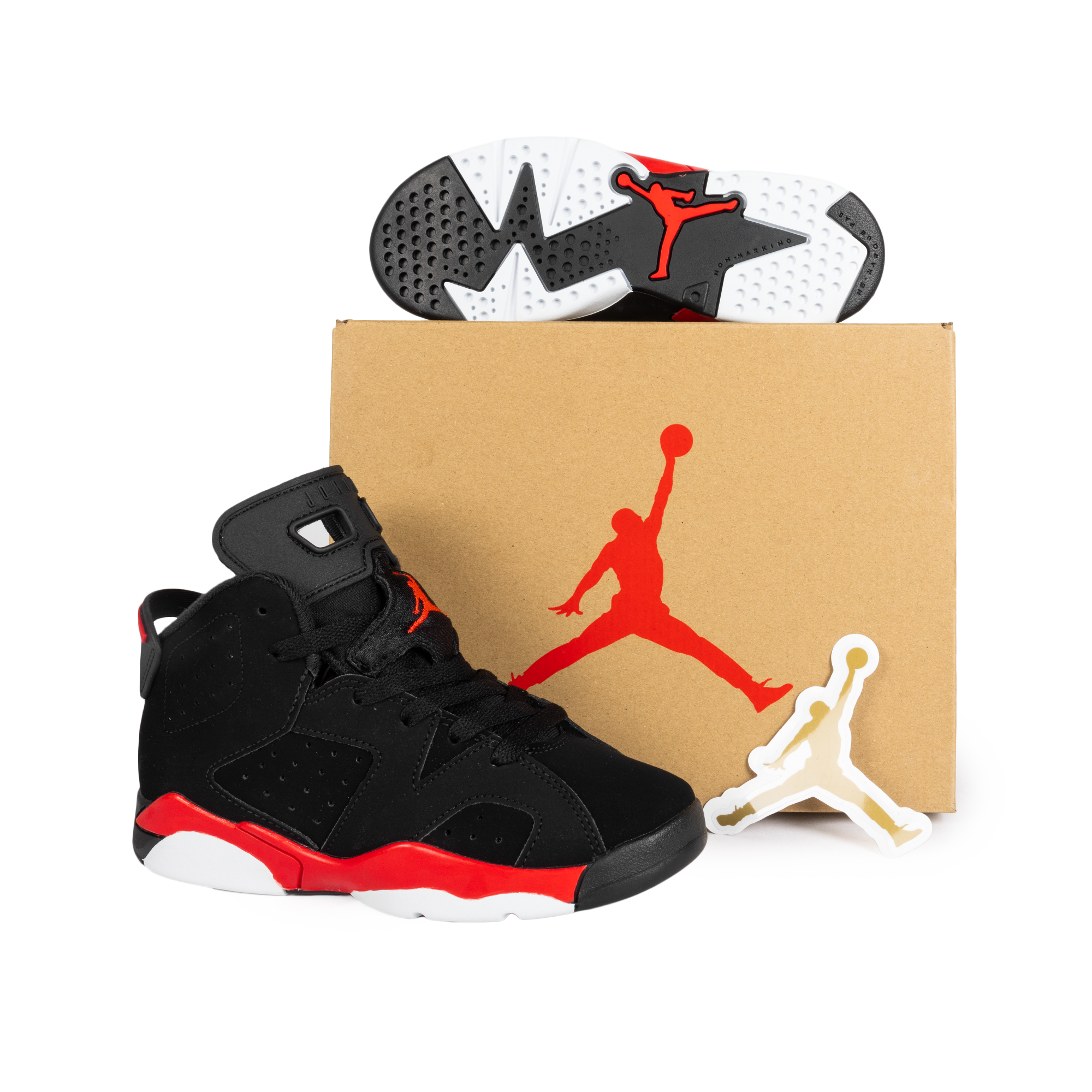 Nike Jordan 6 Retro (PS) Black/Lt Crimson IQ1277-001