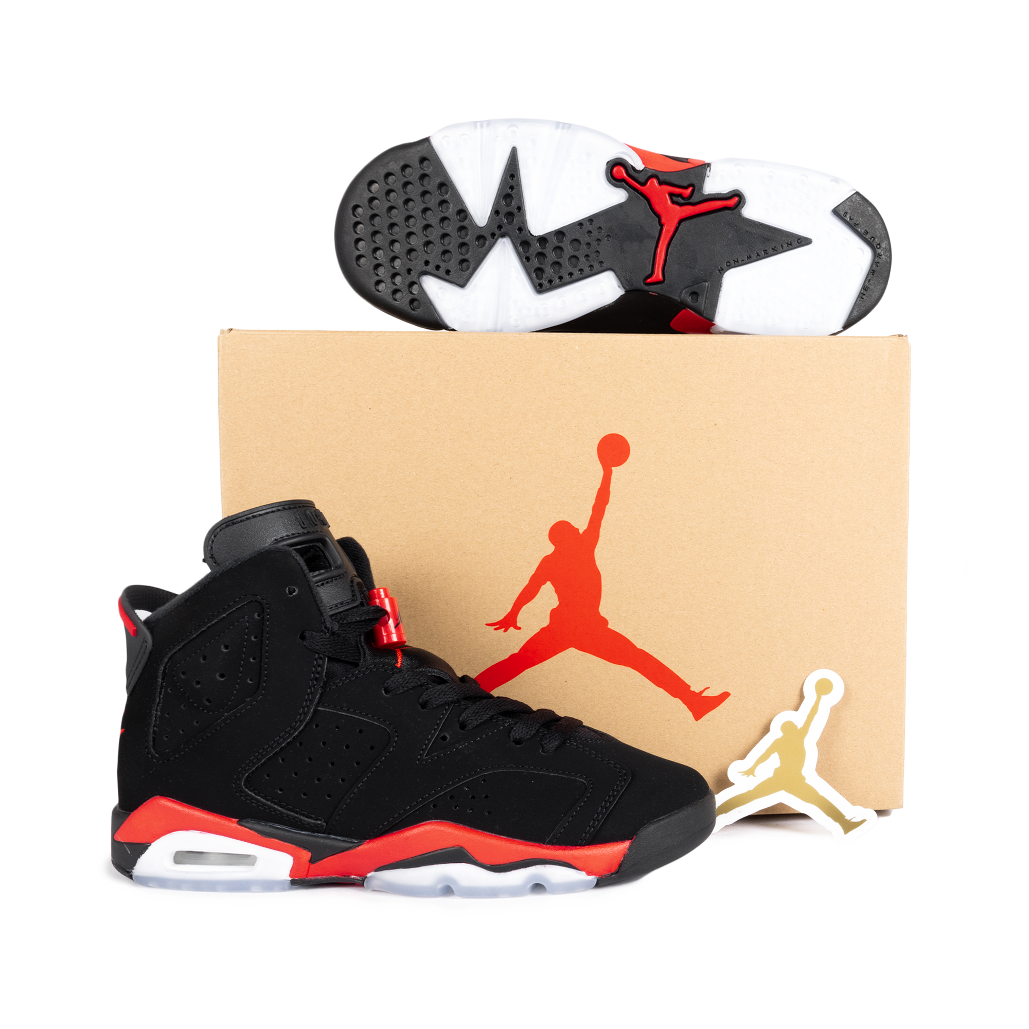 Nike Air Jordan 6 Retro (GS) Black/Lt Crimson IQ1275-001
