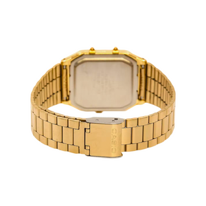 Casio | Mens Dress Duo | Gold Tone/ Gold Tone Metal Band | AQ230GA-9DS