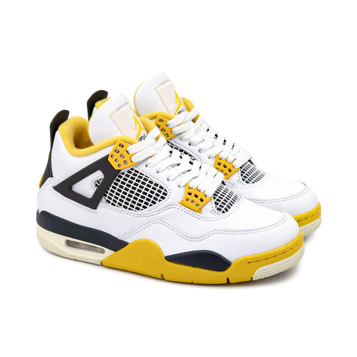 Nike Women's Air Jordan 4 Retro White/Coconut Milk/Vivid Sulfur AQ9129-101