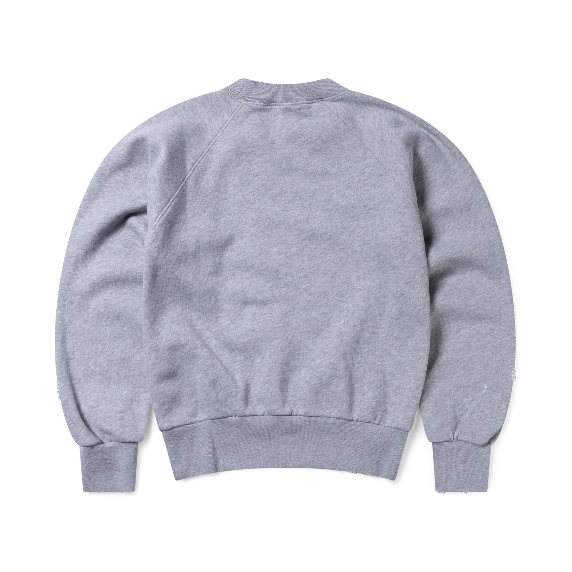 Aries Destroyed Weedie Pie Raglan Sweat Light Grey Marl AR2002103