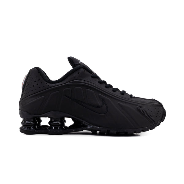 Nike Women's Shox R4 Black/Black/Black/Max Orange AR3565-004 – Laced