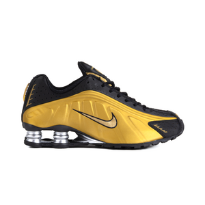 Nike Women's Shox R4 Black/Metallic Gold/Metallic Silver AR3565-005