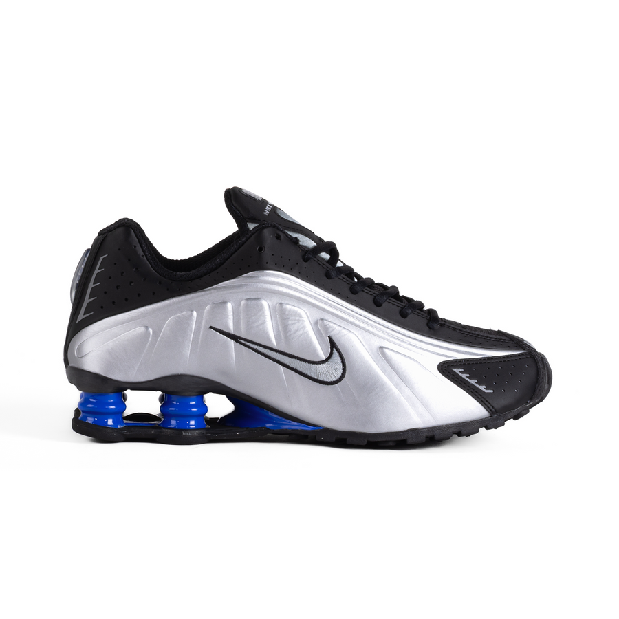 Nike Women's Shox R4 Black/Metallic Silver/Racer Blue AR3565-006