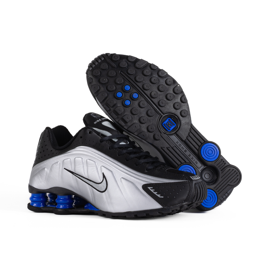 Nike Women's Shox R4 Black/Metallic Silver/Racer Blue AR3565-006